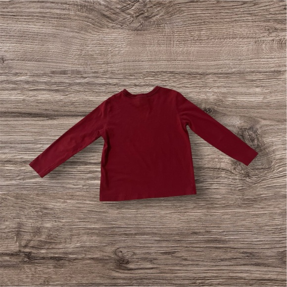 Hanna Andersson Kids Burgundy Reindeer Long Sleeve Shirt Size 120 - Picture 2 of 2